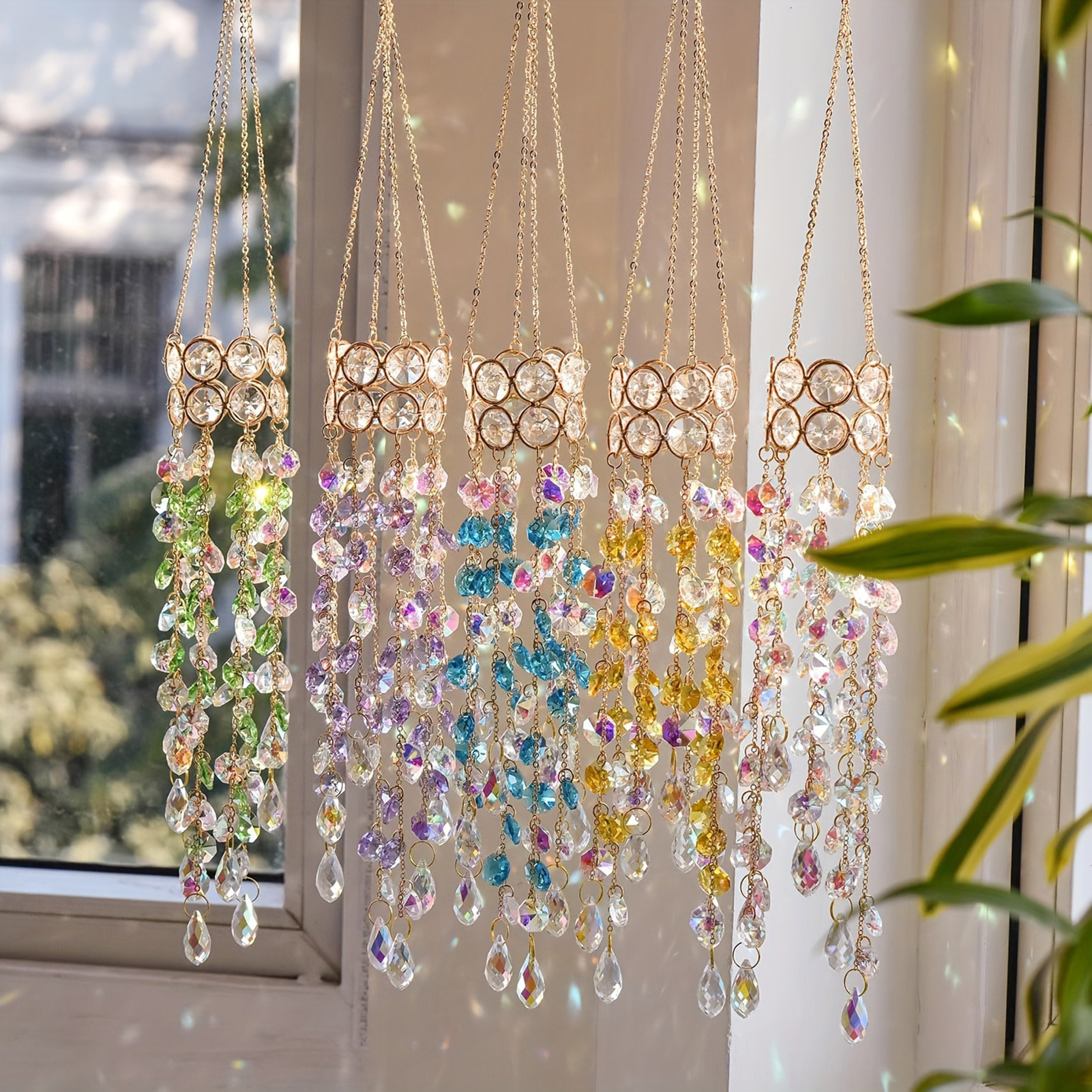 Crystal Sun Catcher - Sun Catcher Crystal Wind Chime Metal