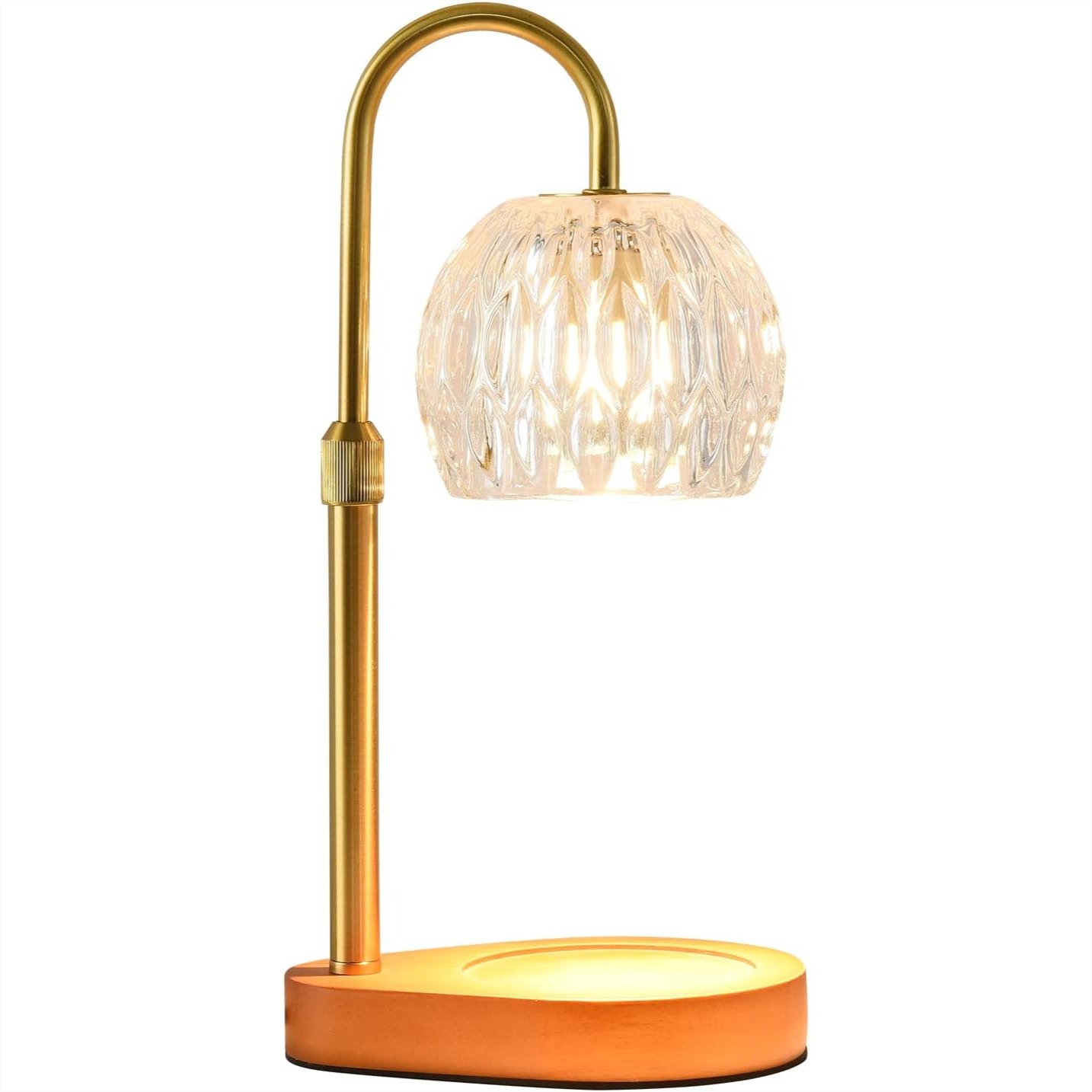 Home Decor Gold - Candle Warmer Lamp with Crystal Glass