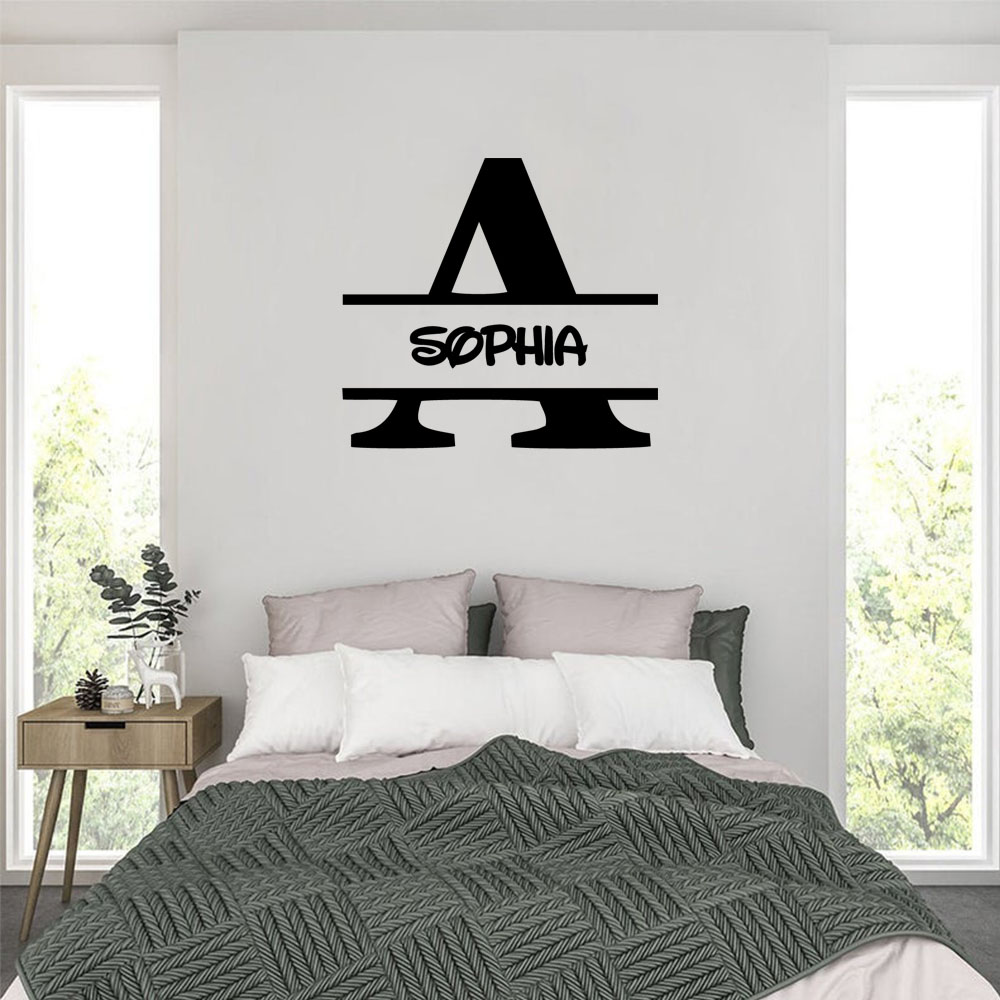 Home Decor Wall Tiles - 1PC Romantic Letter A Custom Text