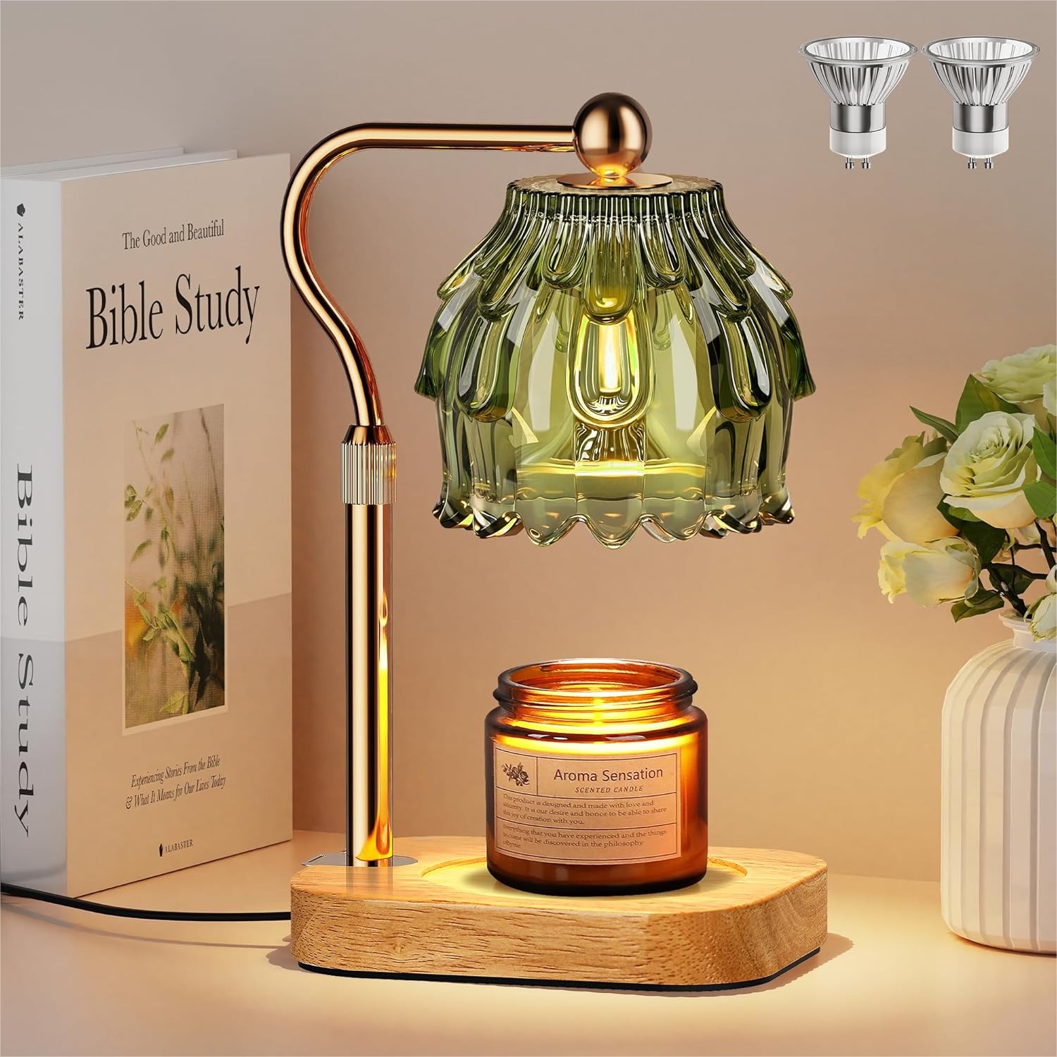 Home Decor Gold - Candle Warmer Lamp With Timer And