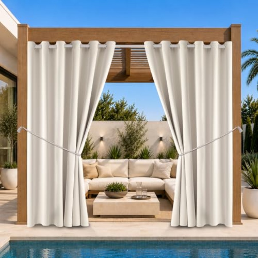 Home Decor Curtain - Waterproof Outdoor Curtain W84 x L84