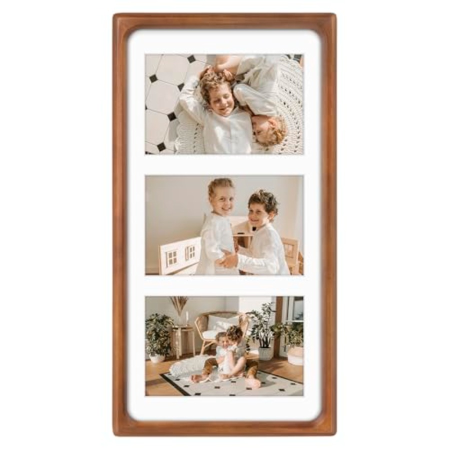 Bamboo Photo Frame - 4x6 Collage Picture Frame - Solid