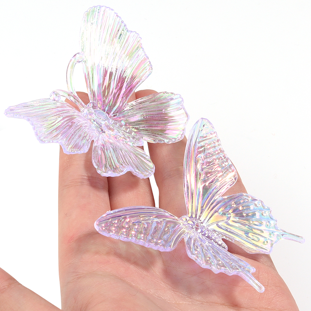 Home Decor Solution - 5pcs Acrylic Butterfly Gradient Color Transparent
