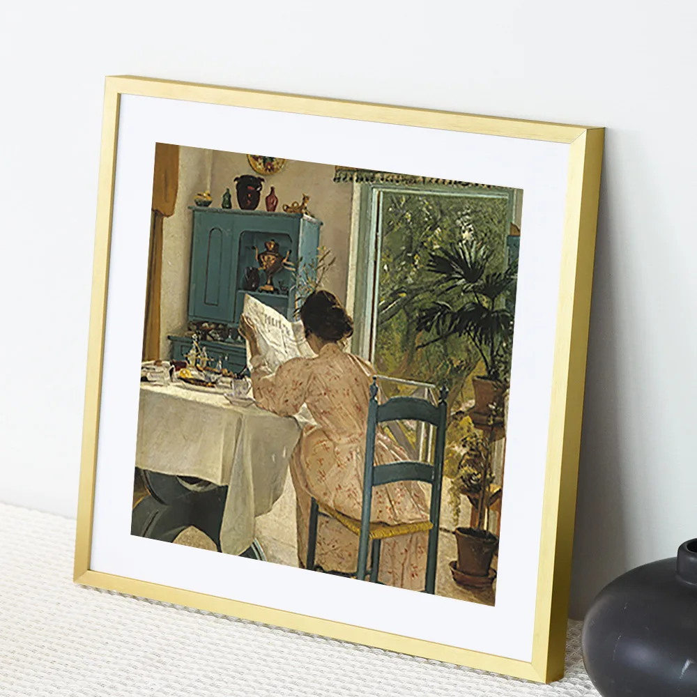 Bamboo Photo Frame - Square Aluminum Photo Frame for Wall