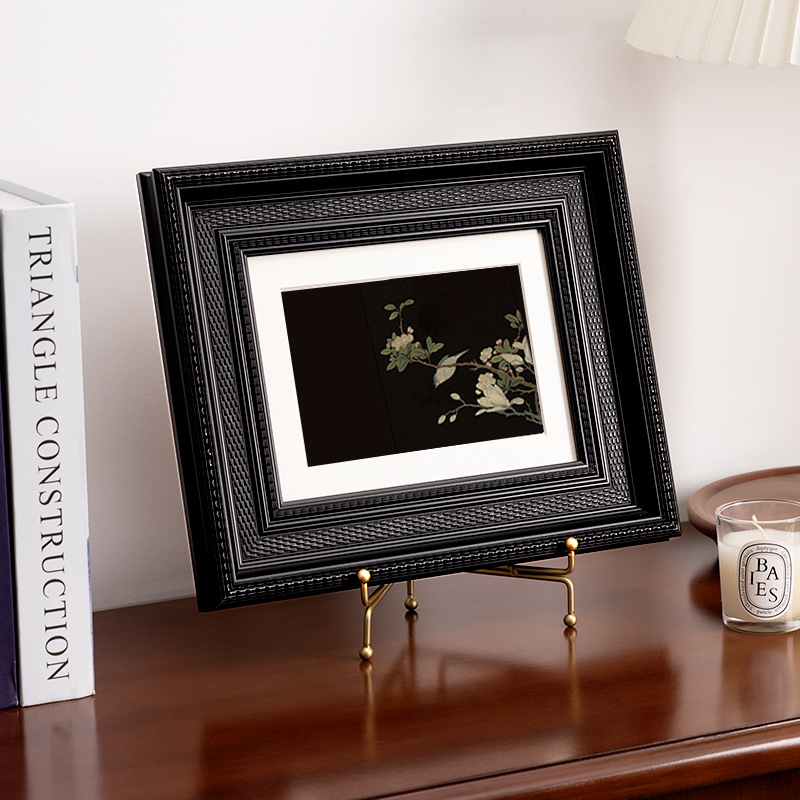 Bamboo Photo Frame - French vintage picture frame high-grade black