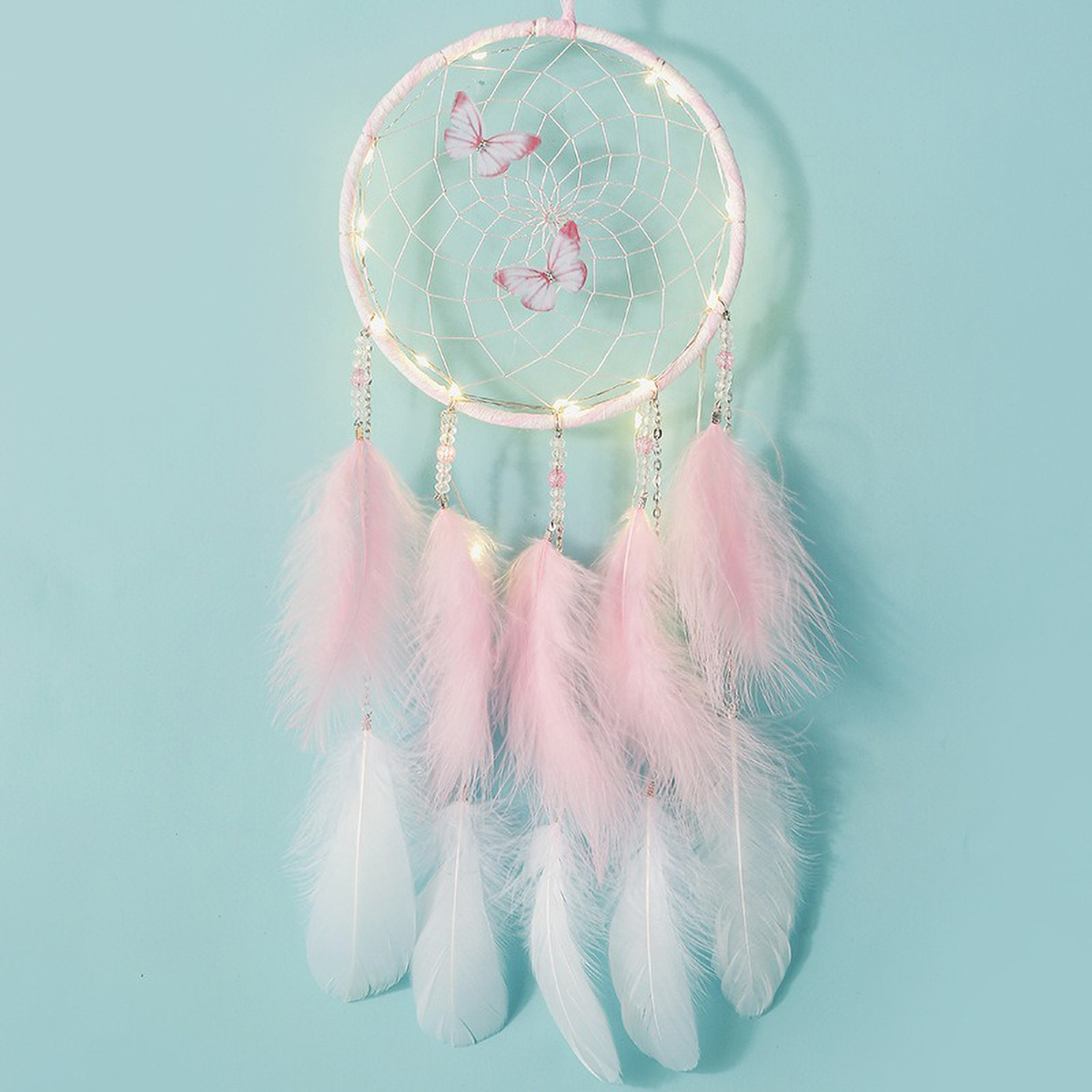 Boho Wind Chimes - Colorful Boho Dreamcatcher - Handmade Butterfly