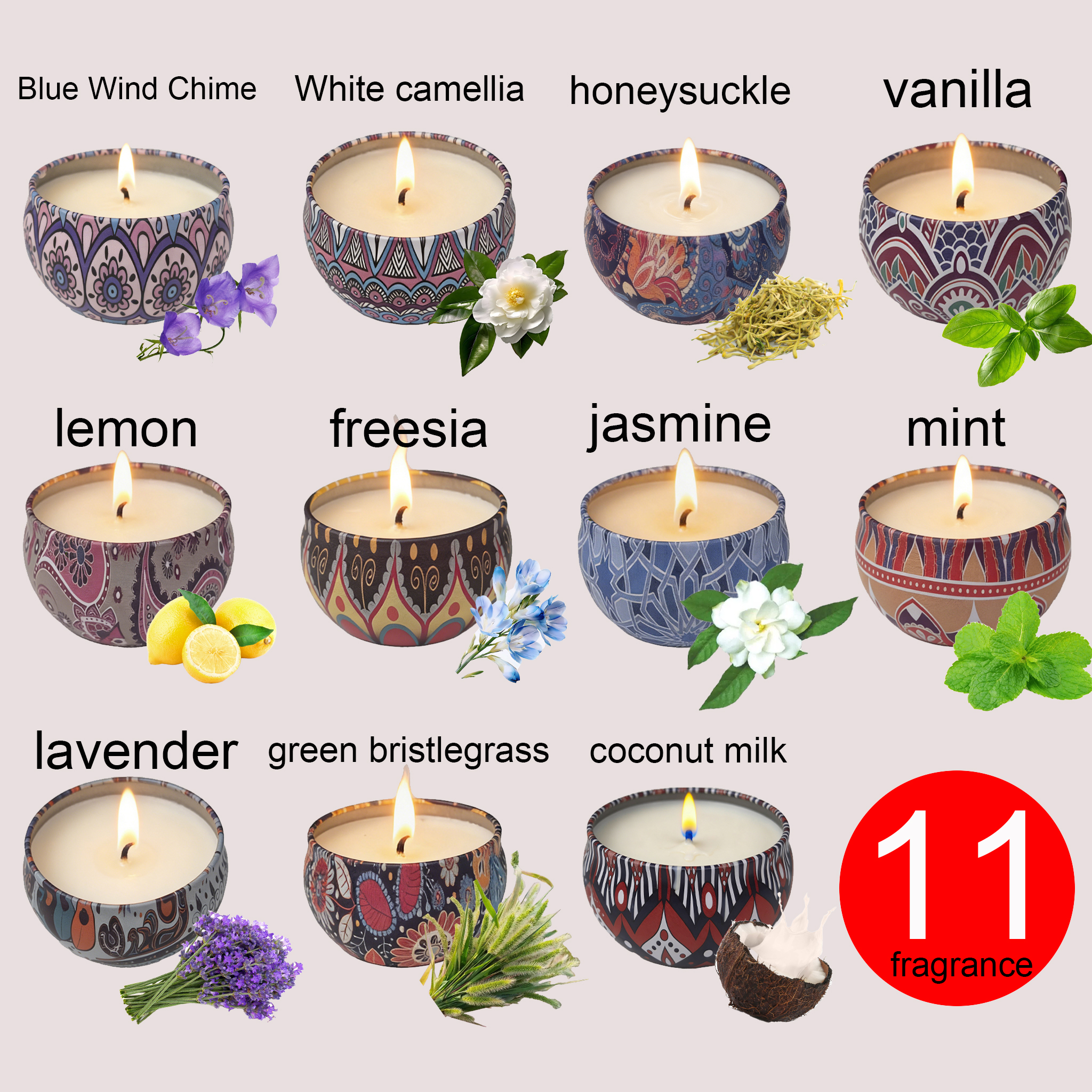 Home Decor Kit - 1 Pack of Ham-Scented Aromatherapy Candles,