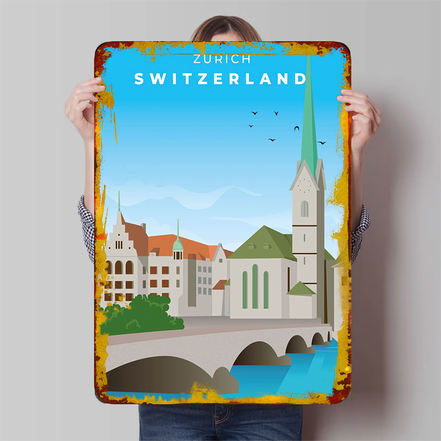 Zurich Switzerland Cityscape M - Home Decor Zurich avaliação e preço