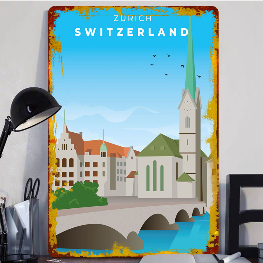 Zurich Switzerland Cityscape M - Home Decor Zurich avaliação e preço