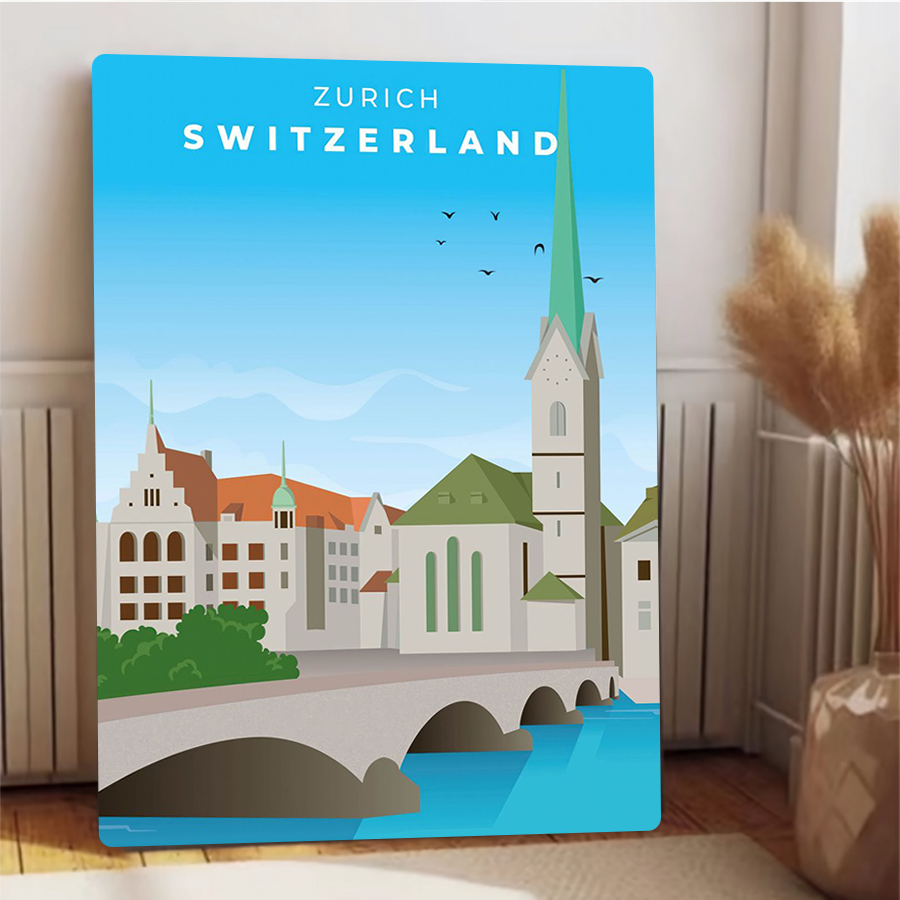 Zurich Switzerland Cityscape M - Home Decor Zurich avaliação e preço