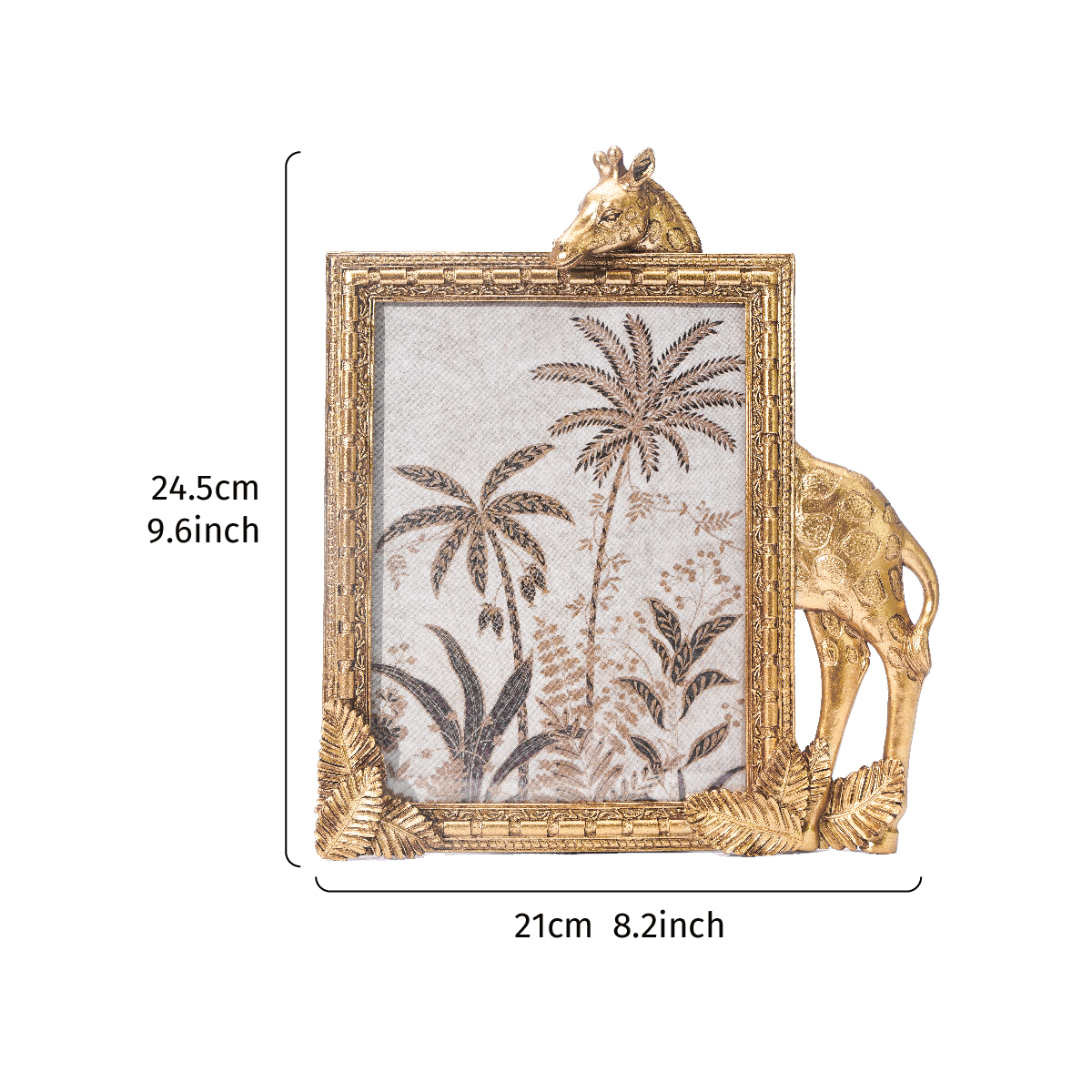 1PC, golden resin material rec - Bamboo Photo Frame avaliação e preço