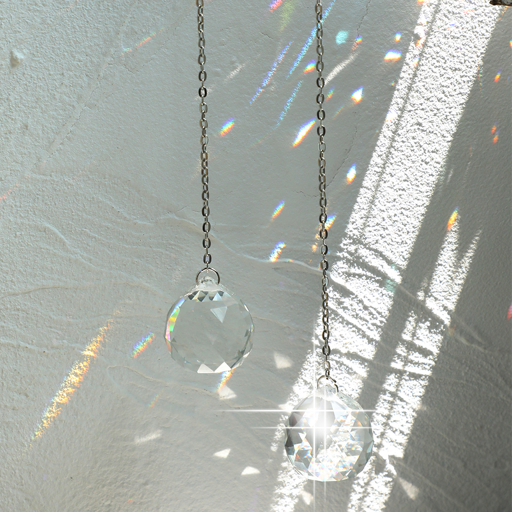 2 Pcs Stained Glass Suncatcher - Crystal Sun Catcher avaliação e preço