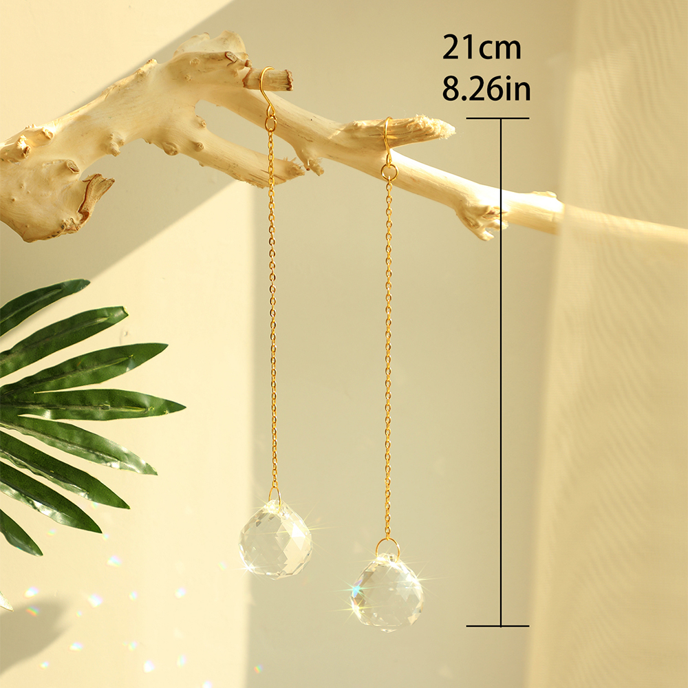 2 Pcs Stained Glass Suncatcher - Crystal Sun Catcher avaliação e preço