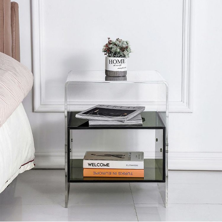 ！@Clear Acrylic Bedside Table  - Home Decor On Wheels avaliação e preço