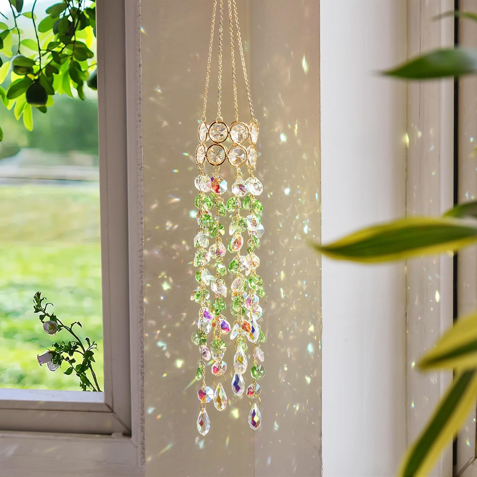 Sun Catcher Crystal Wind Chime - Crystal Sun Catcher avaliação e preço