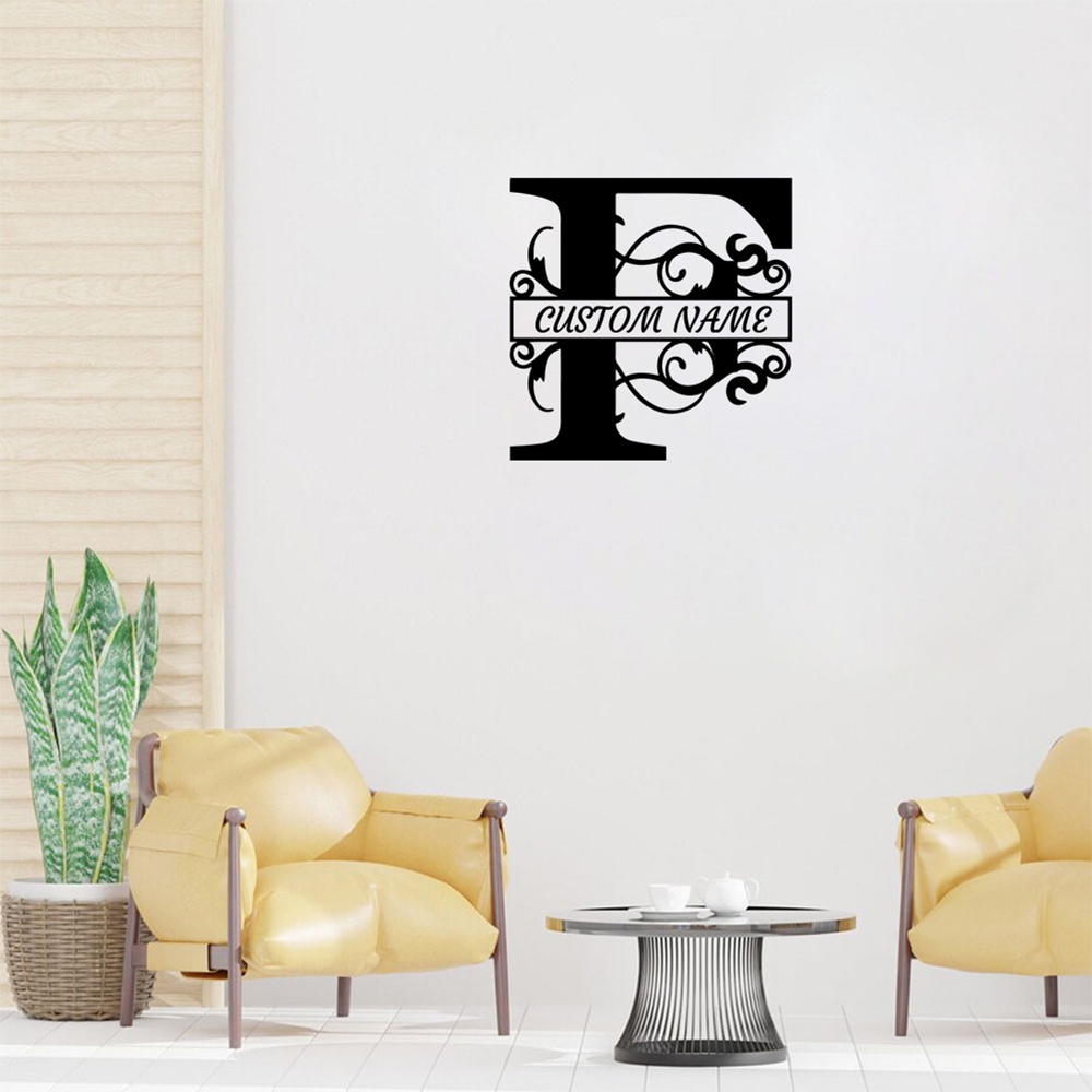 1PC Creative Letter F Customiz - Home Decor Wall Tiles avaliação e preço