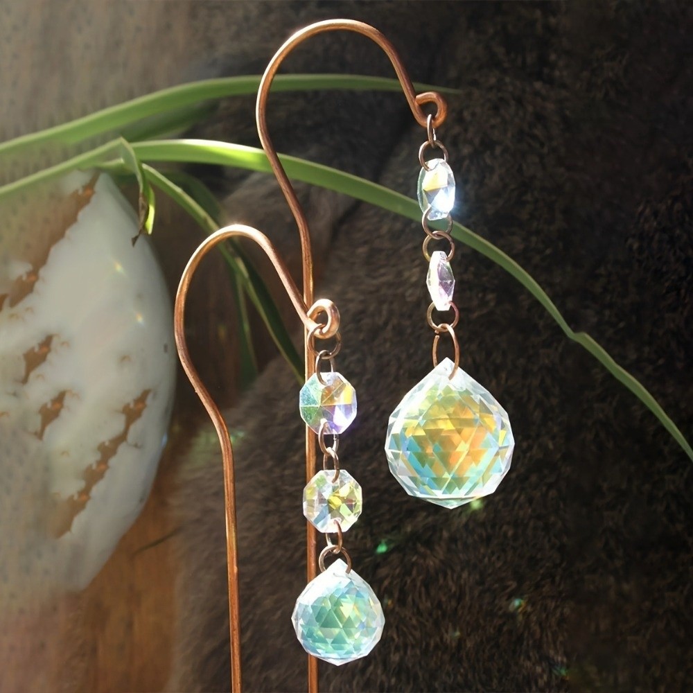 Reflective Crystal Garden Stak - Crystal Sun Catcher avaliação e preço