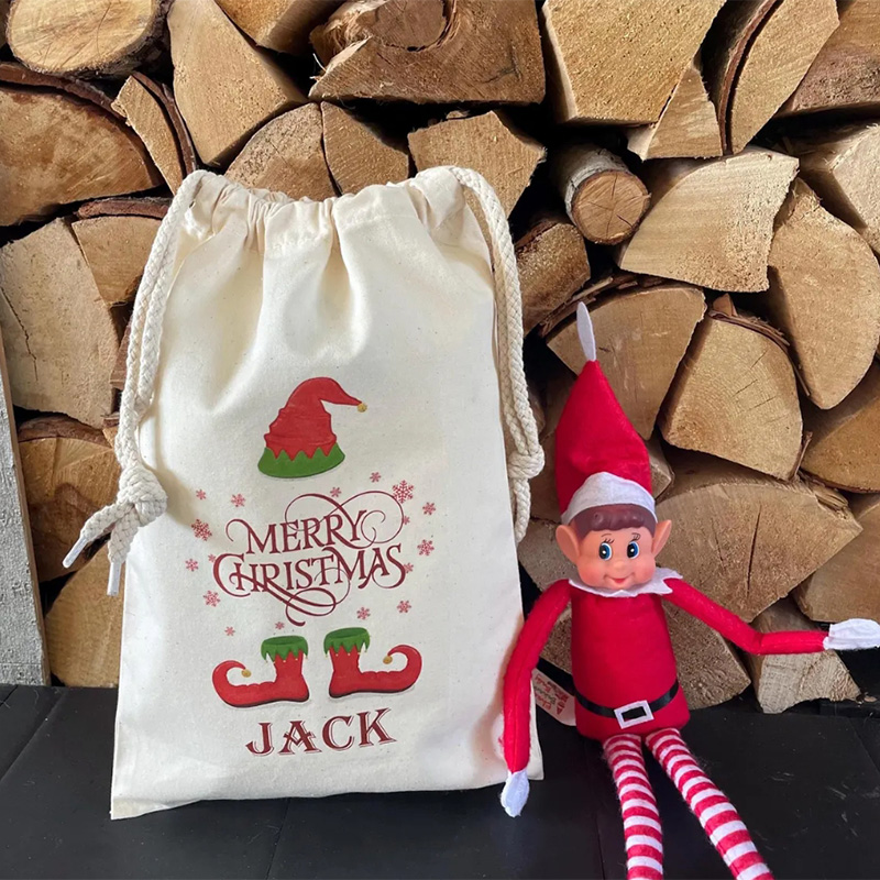 personalised Santa sack Elf Ch - Home Decor Xmas Gifts avaliação e preço