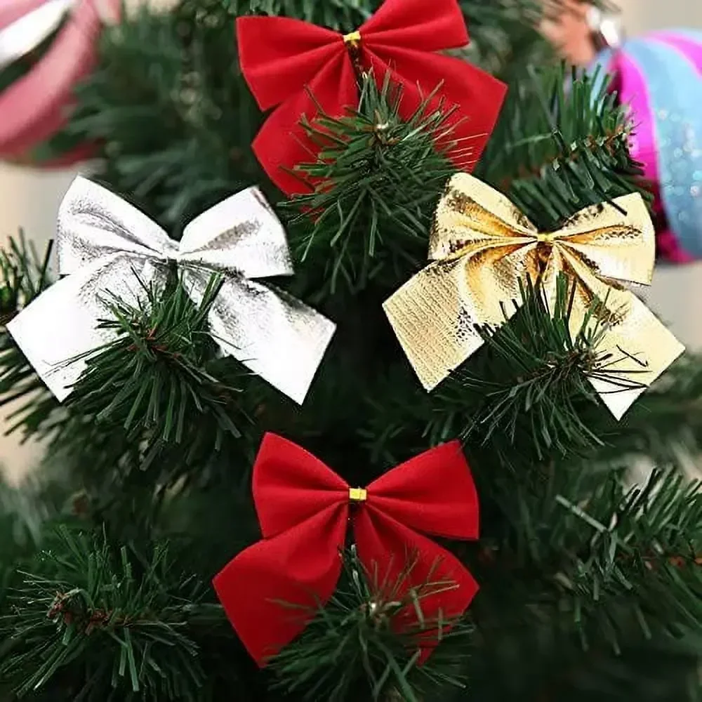240/12PCS Mini Christmas Bow O - Home Decor Xmas Gifts avaliação e preço