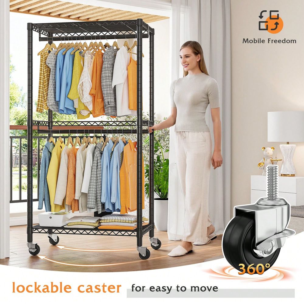 Heavy Duty Adjustable Metal Cl - Home Decor On Wheels avaliação e preço