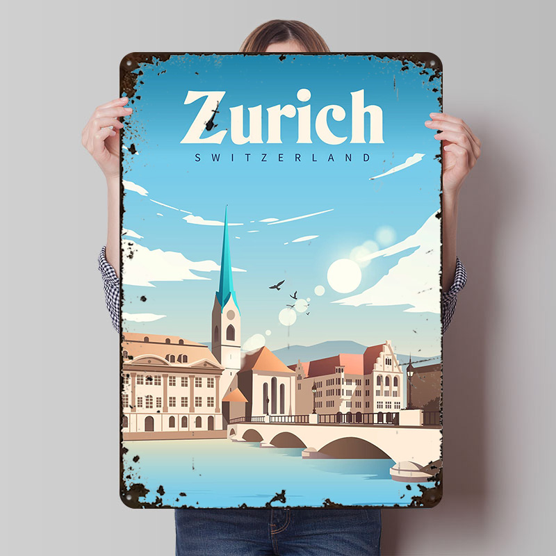 Zurich Switzerland Travel Prin - Home Decor Zurich avaliação e preço