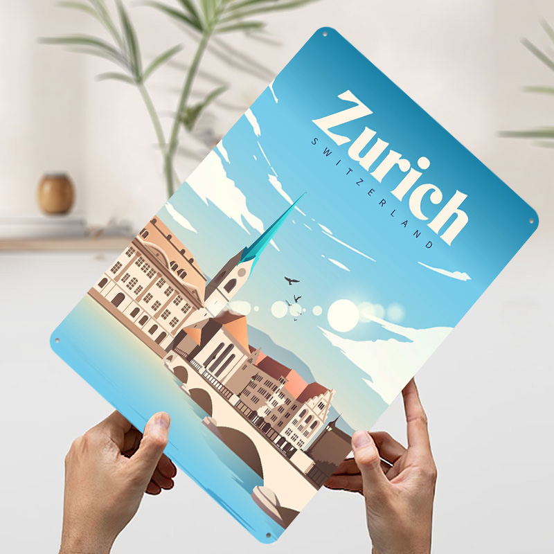 Zurich Switzerland Travel Prin - Home Decor Zurich avaliação e preço