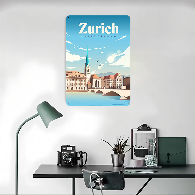 Zurich Switzerland Travel Prin - Home Decor Zurich avaliação e preço