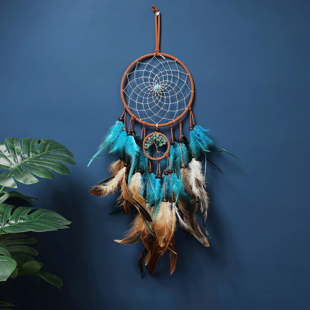 Handmade Feather Dream Catcher - Boho Wind Chimes avaliação e preço