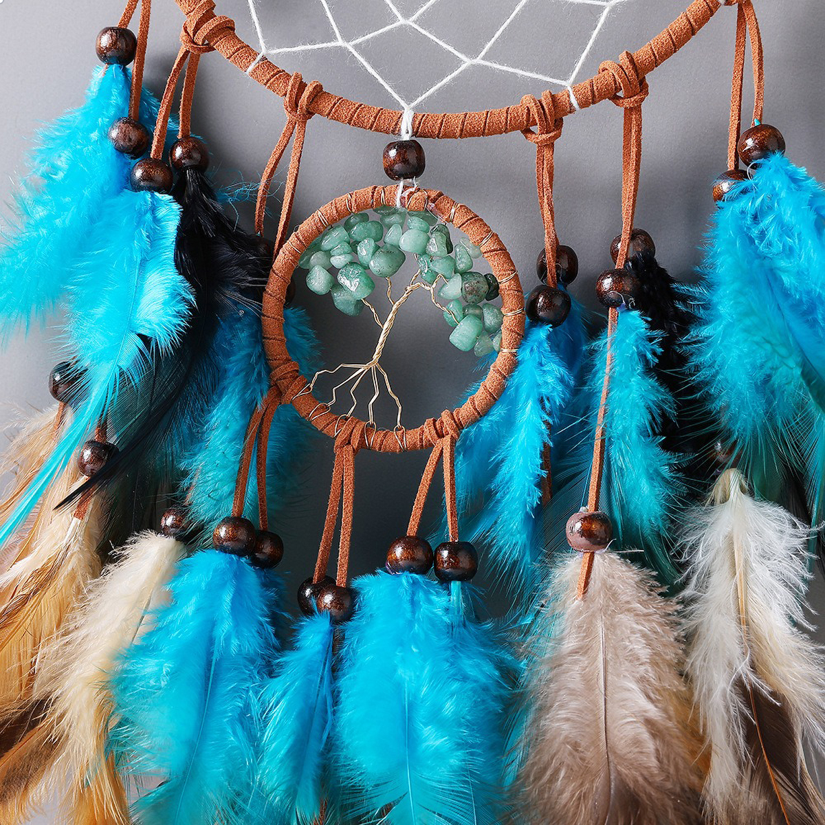 Handmade Feather Dream Catcher - Boho Wind Chimes avaliação e preço
