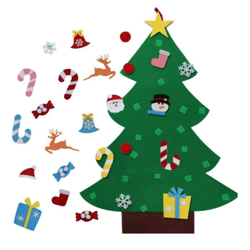 Felt Christmas Tree DIY Christ - Home Decor Xmas Gifts avaliação e preço