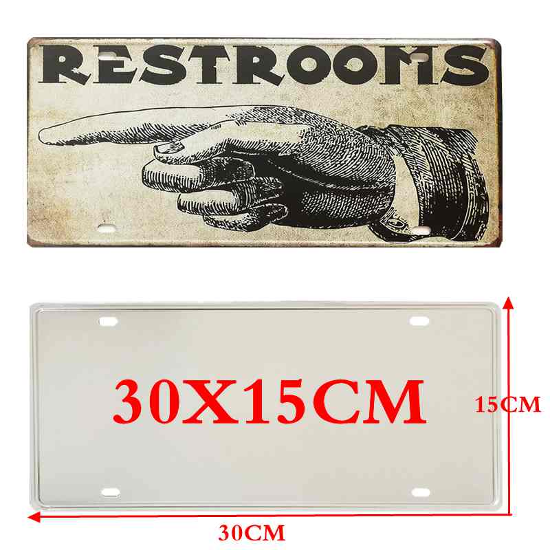 【YZFQ 】30X15CM  Metal Signs  Z - Home Decor Zurich avaliação e preço