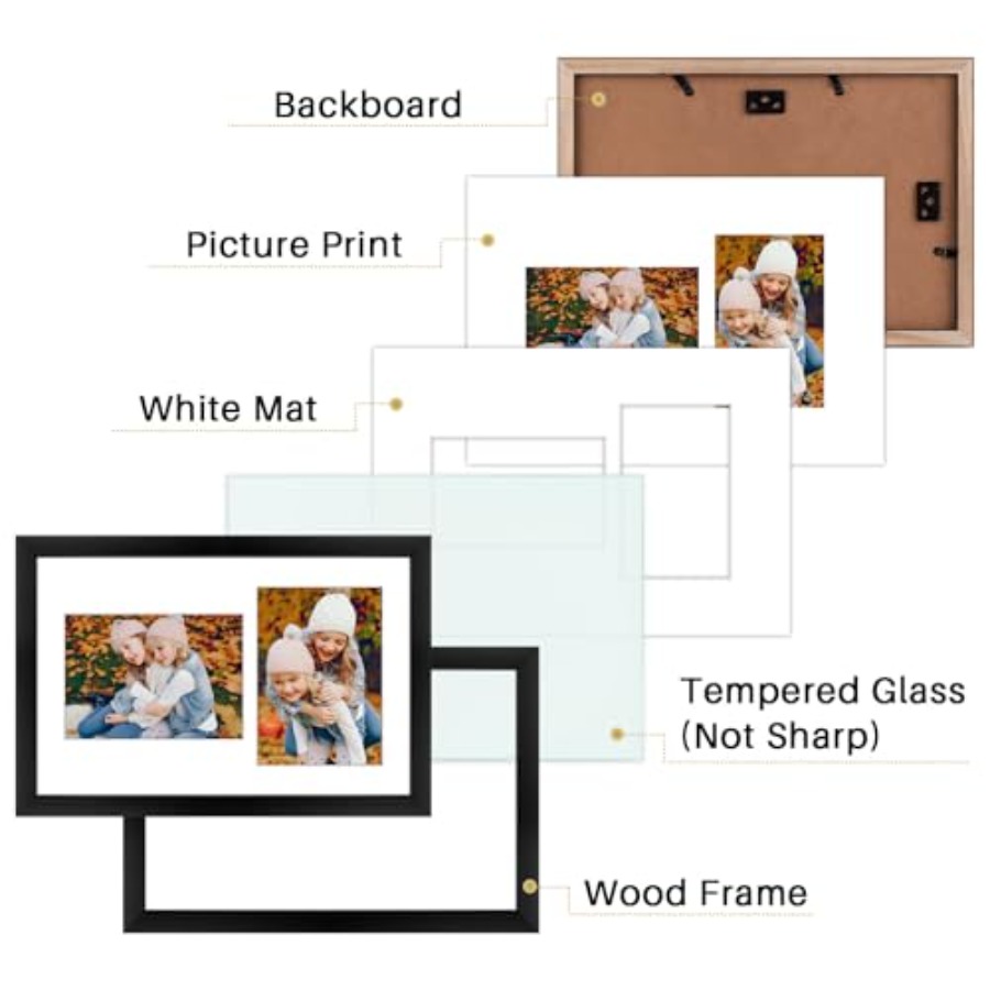 5x7 Collage Picture Frame - So - Bamboo Photo Frame avaliação e preço