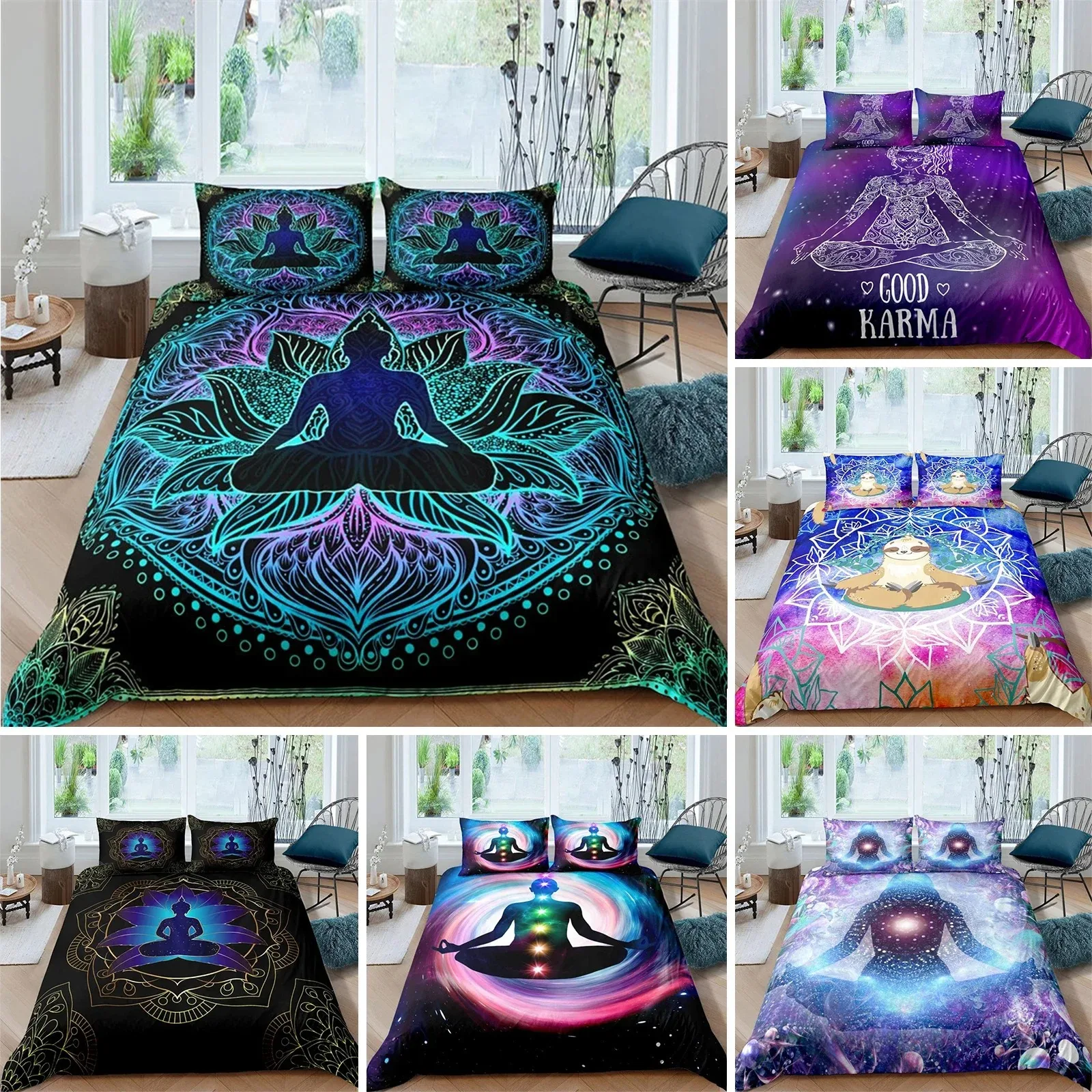 Bohemian Chakra Meditation Duv - Home Decor Yoga avaliação e preço