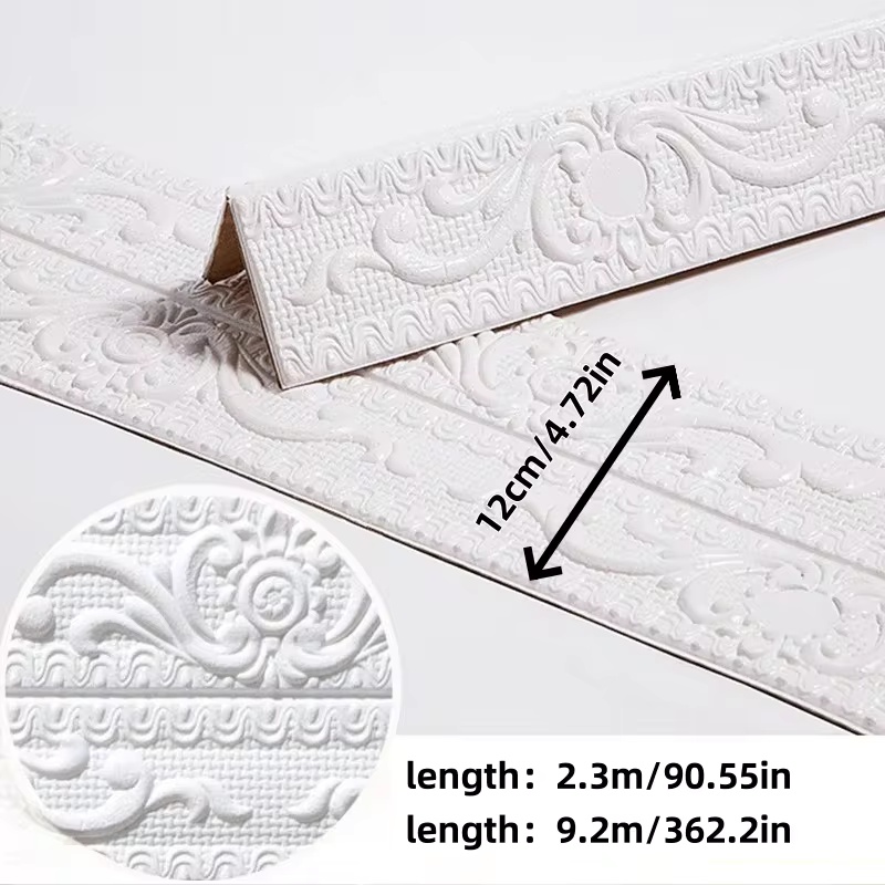 1ROLL 2.3MX12CM Skirting Ceili - Home Decor Wall Molding avaliação e preço