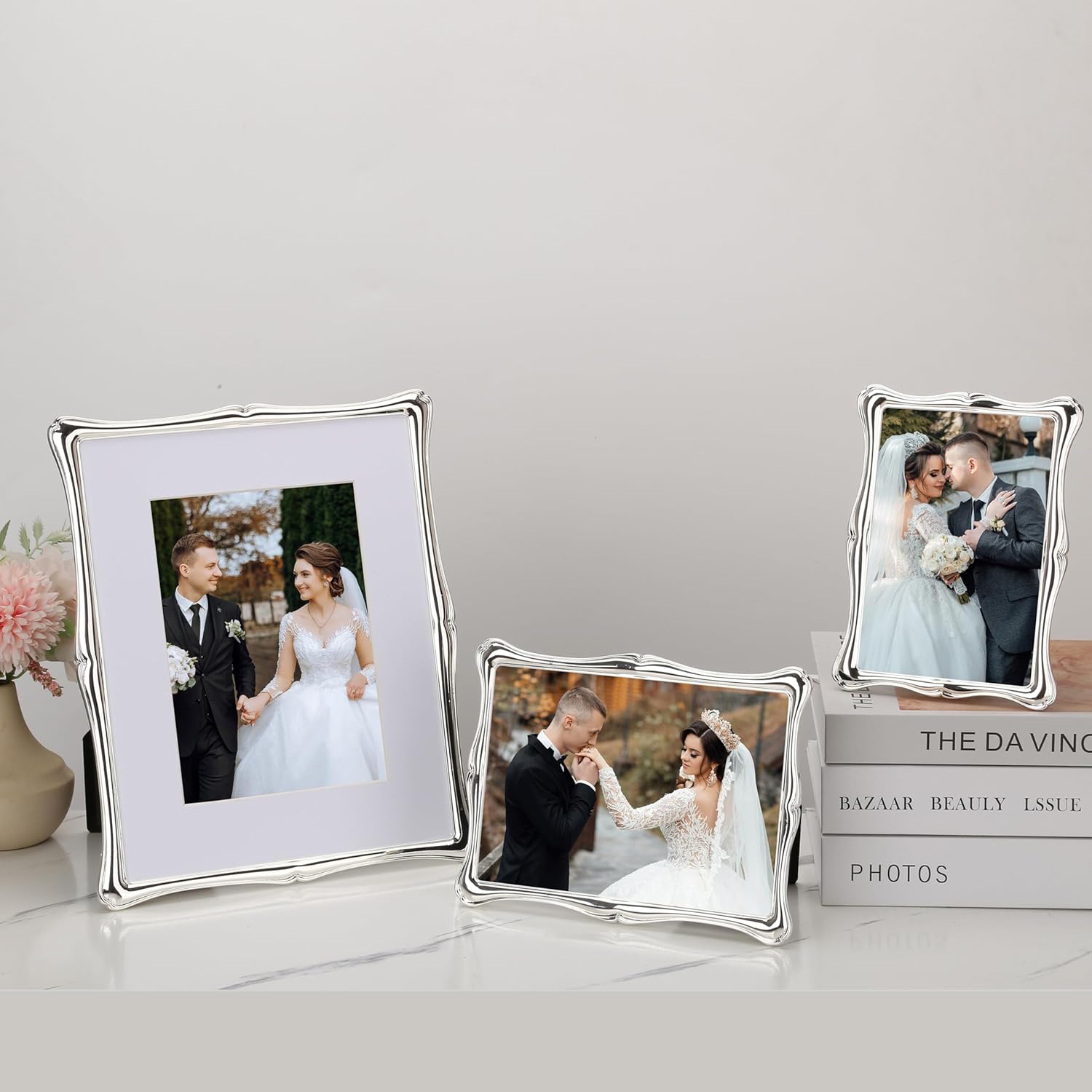 5x7'' Premium Alloy Silver Pho - Bamboo Photo Frame avaliação e preço