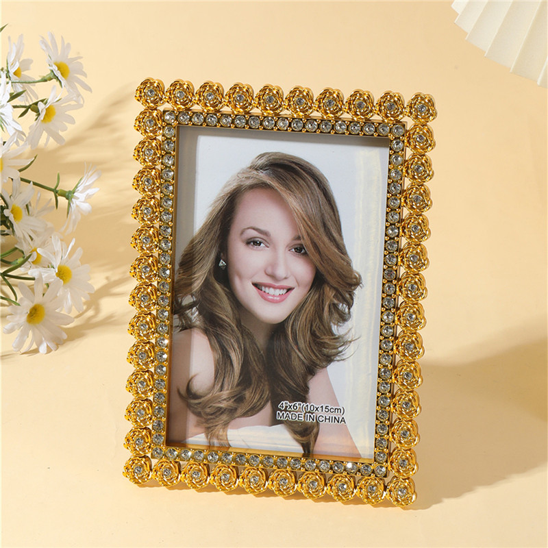 1Pc silver/gold floral Baroque - Bamboo Photo Frame avaliação e preço