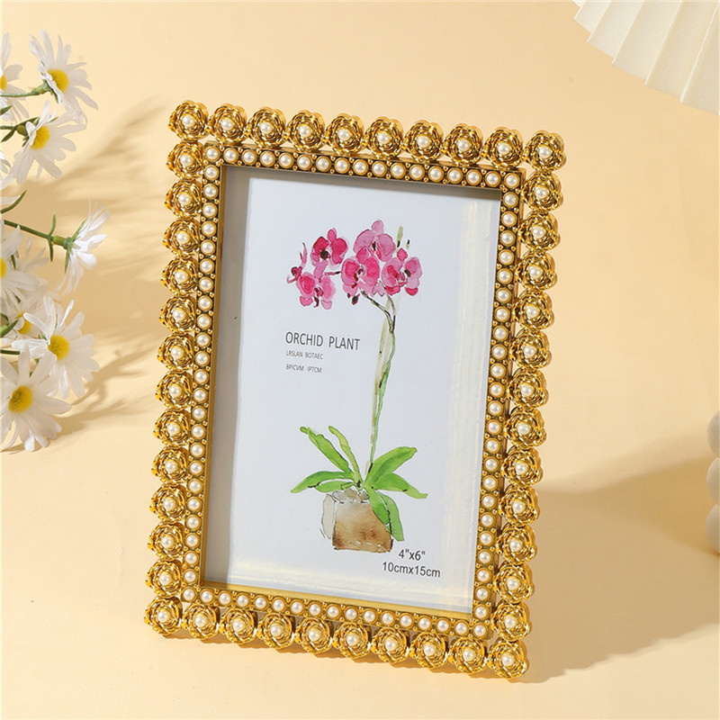 1Pc silver/gold floral Baroque - Bamboo Photo Frame avaliação e preço