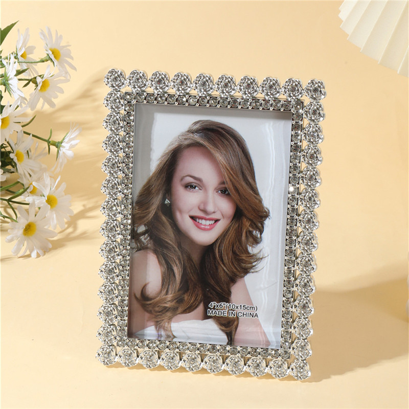 1Pc silver/gold floral Baroque - Bamboo Photo Frame avaliação e preço