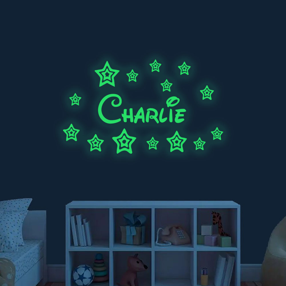 1pc Cartoon stars Custom Name  - Home Decor Sticker avaliação e preço