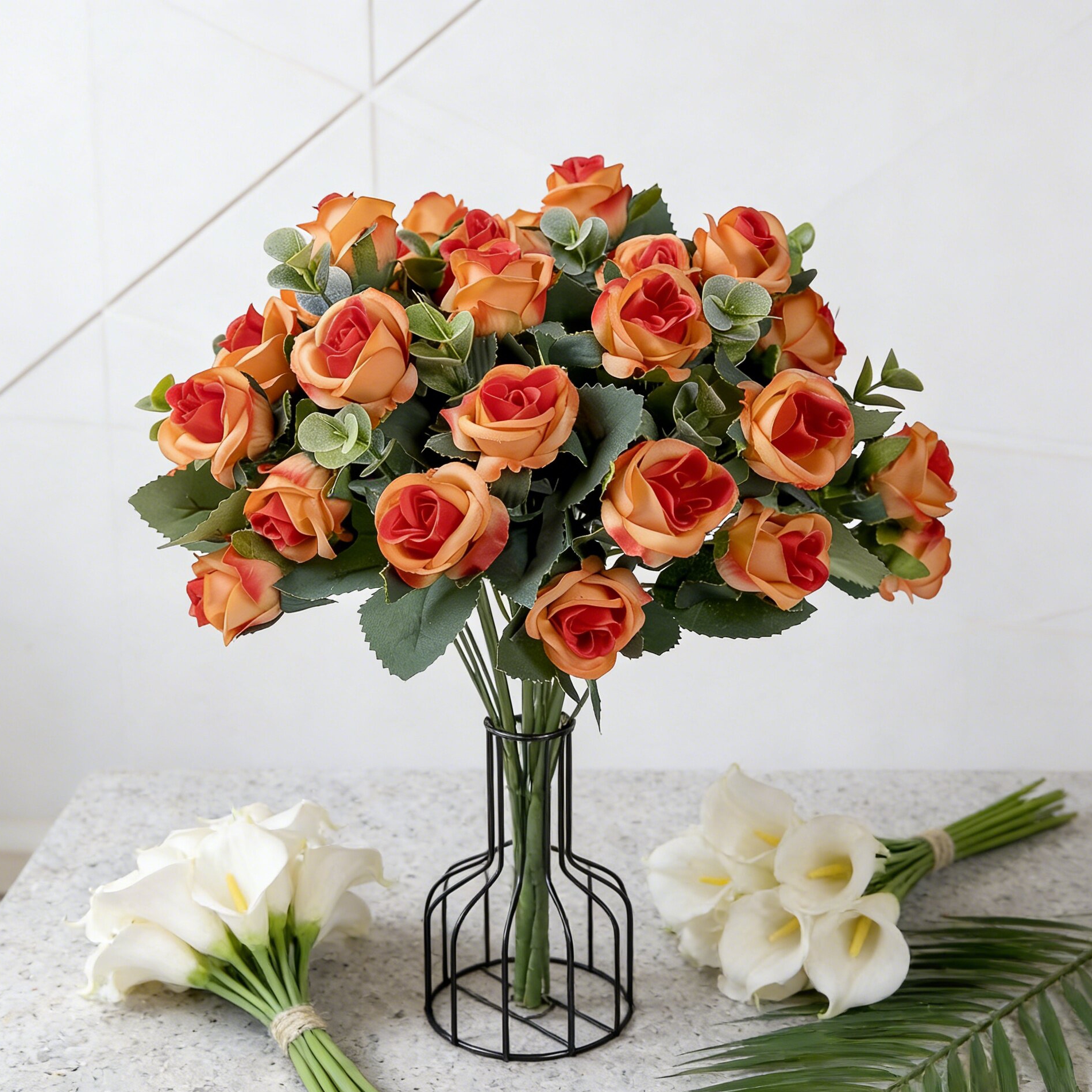 Artificial Silk Rose Flowers B - Home Decor Ai avaliação e preço