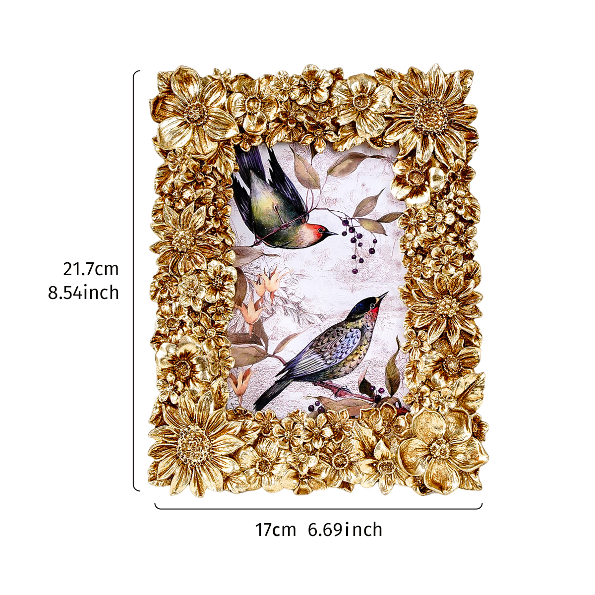 1PC, Golden Three-dimensional  - Bamboo Photo Frame avaliação e preço