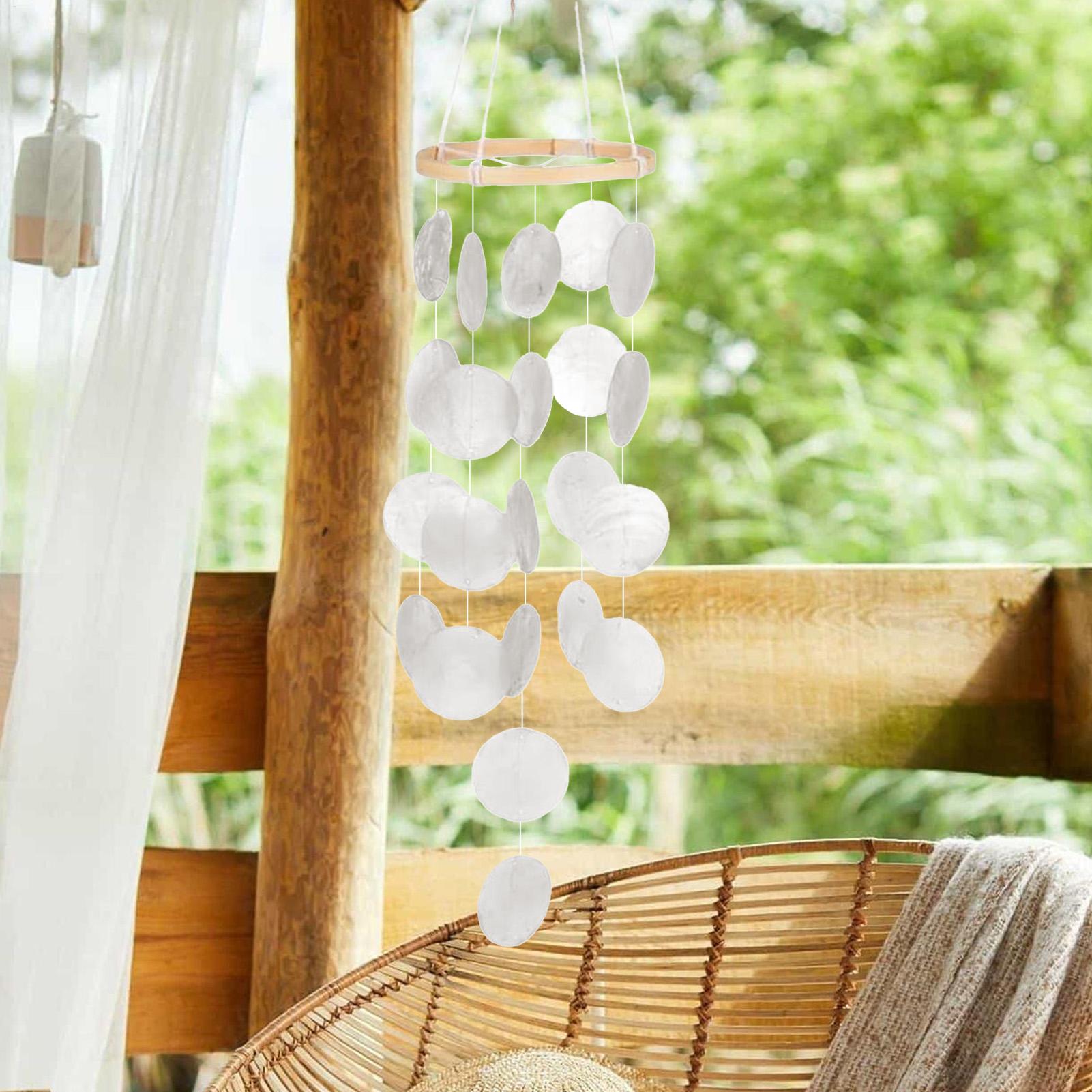 Shell Wind Chimes Patio Coasta - Boho Wind Chimes avaliação e preço