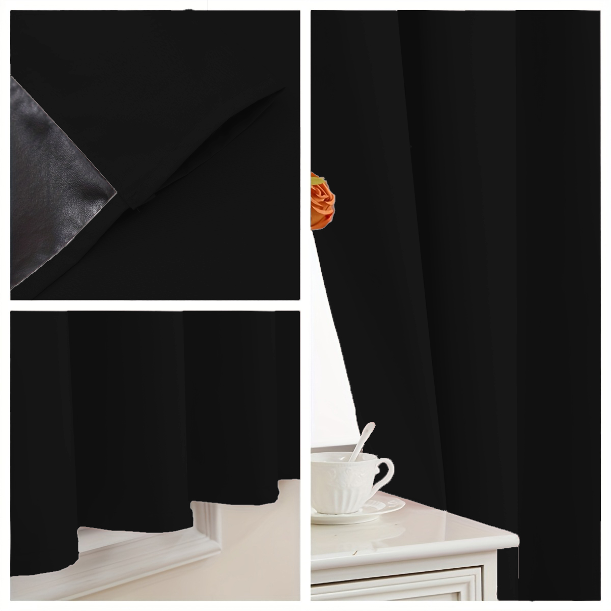1 Piece of Simple Solid Color  - Home Decor Curtain avaliação e preço