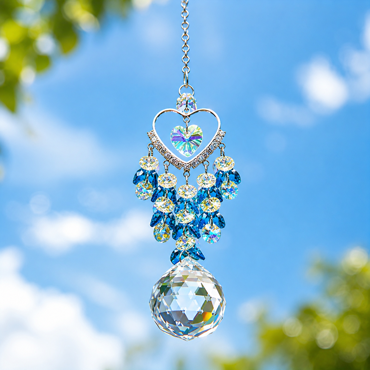 Heart Crystal Sun Catcher Hang - Crystal Sun Catcher avaliação e preço