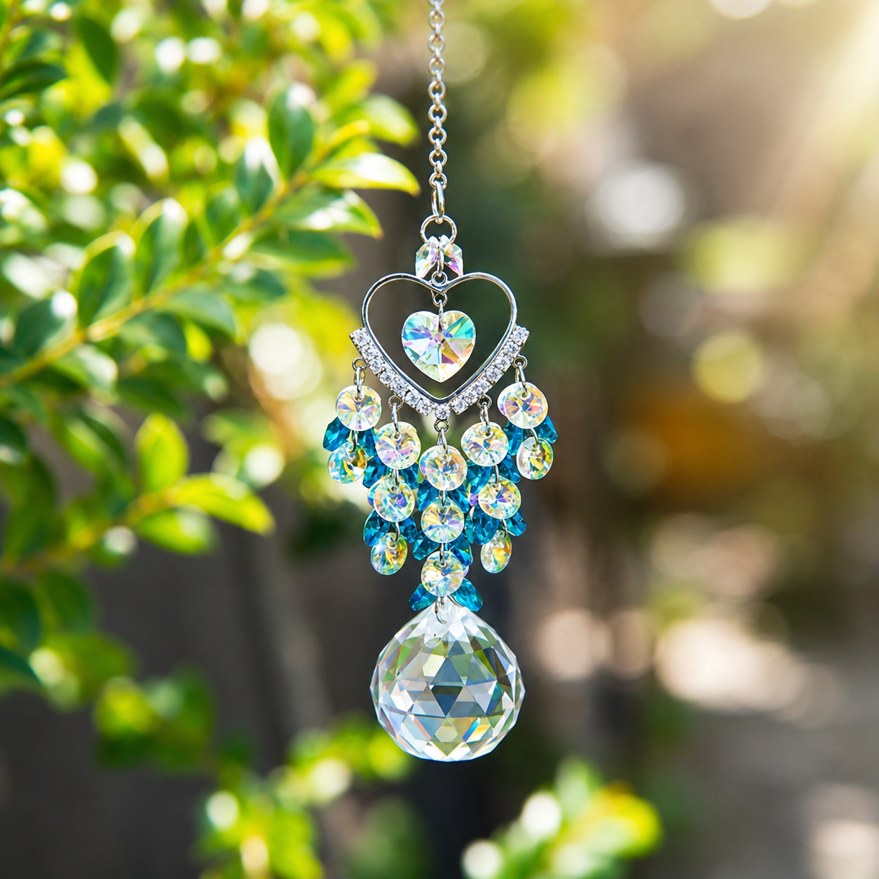 Heart Crystal Sun Catcher Hang - Crystal Sun Catcher avaliação e preço