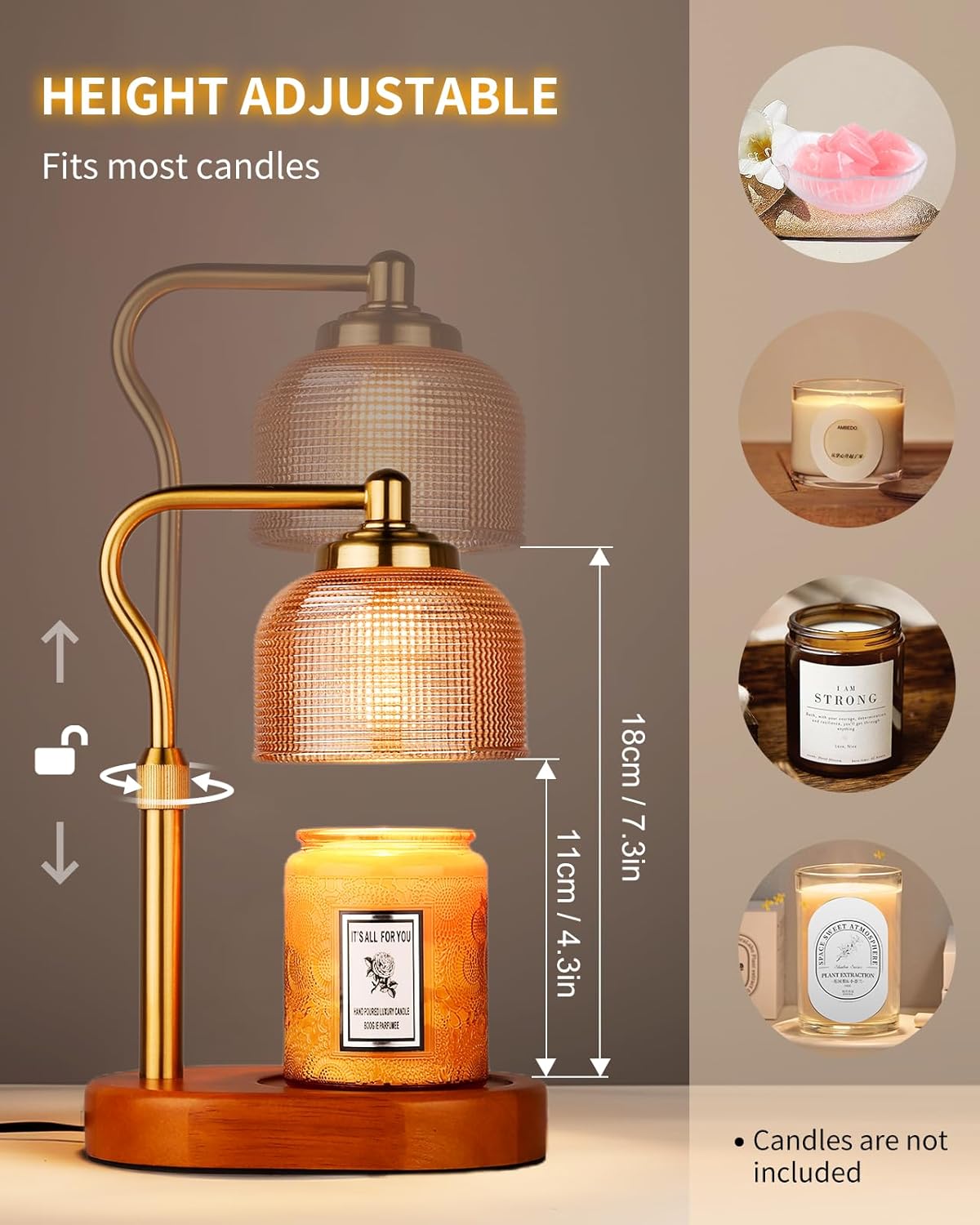 Candle Warmer Lamp With Timer  - Home Decor Gold avaliação e preço