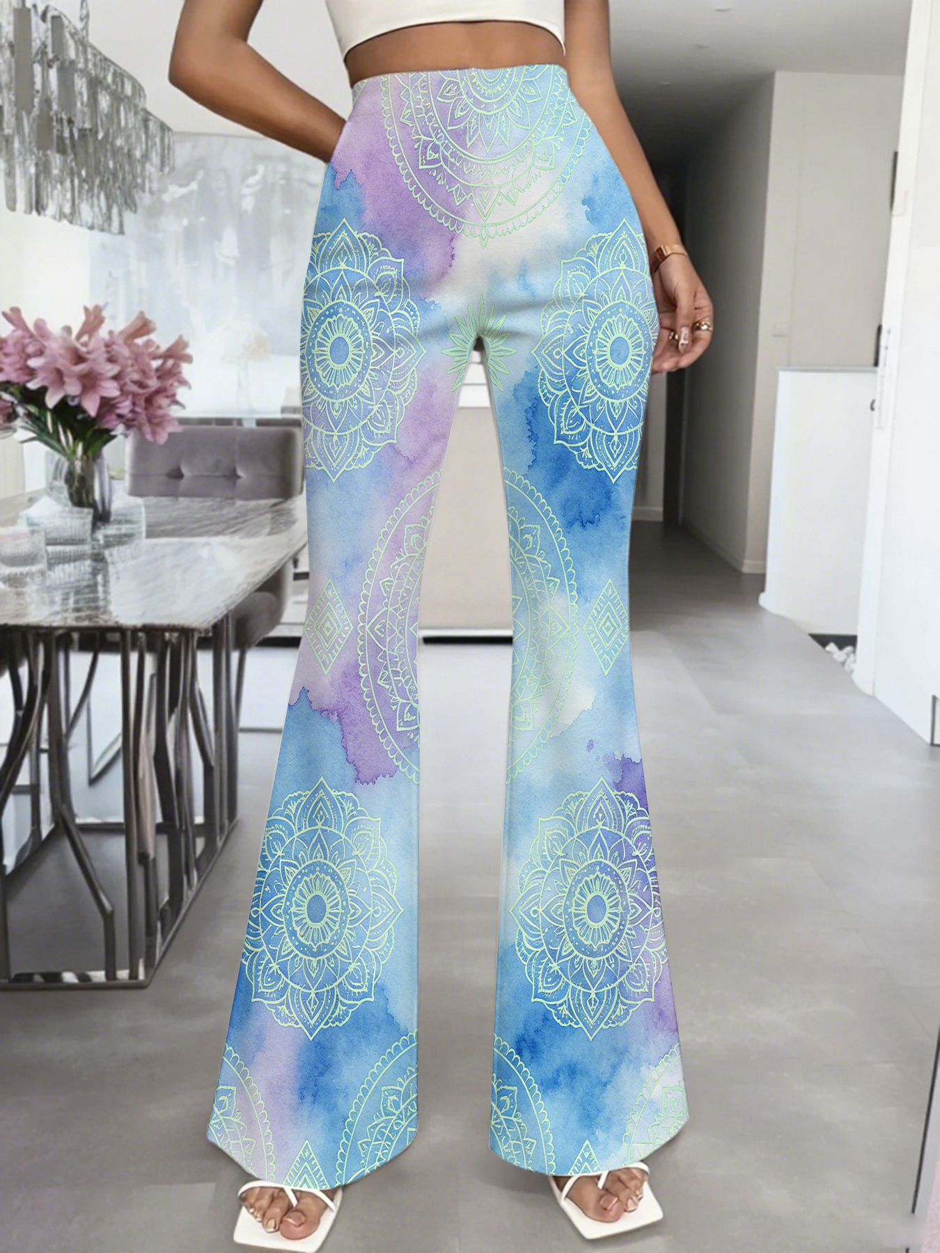 Women's High Waist Mandala Pri - Boho Wind Chimes avaliação e preço