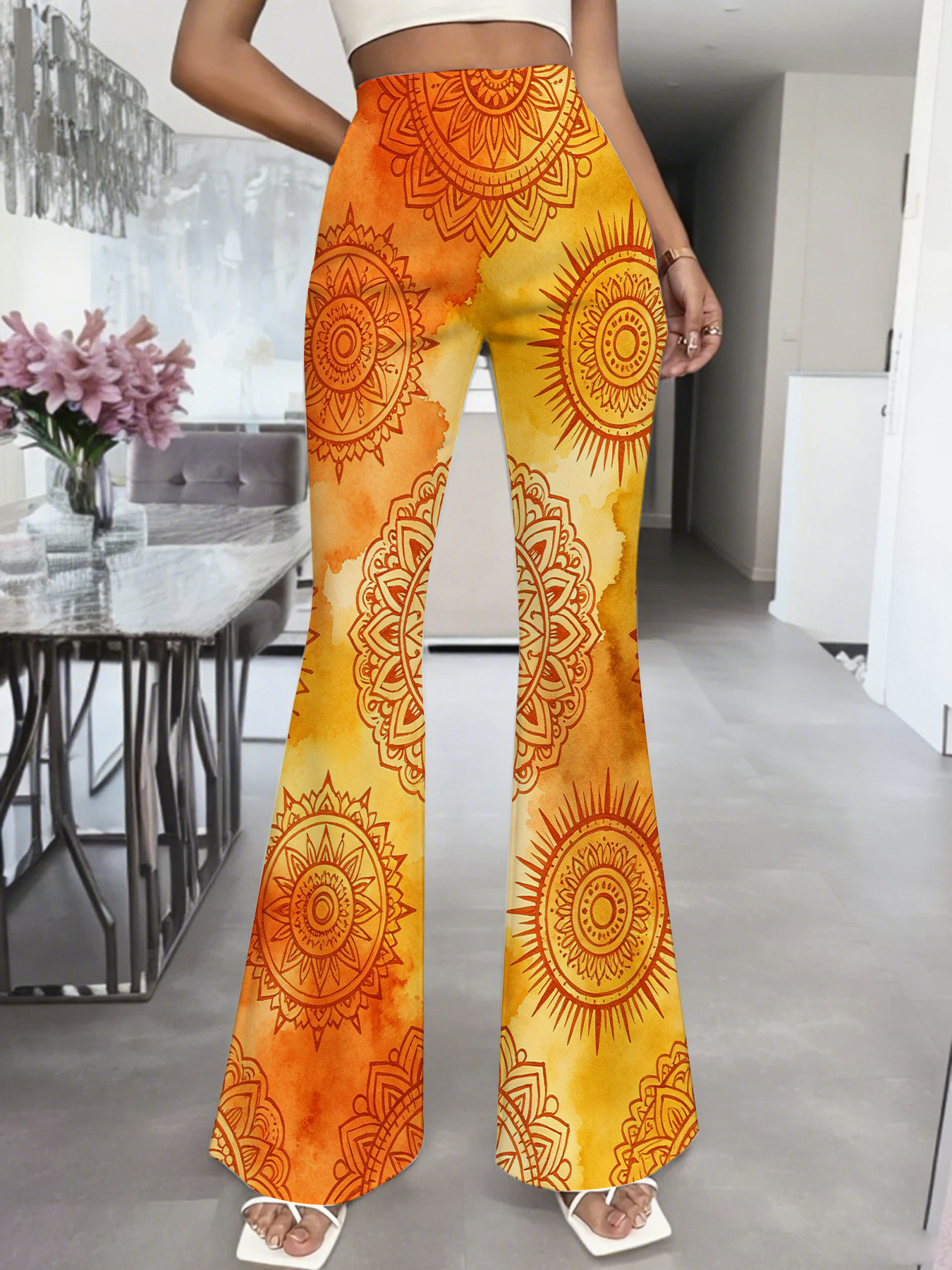 Women's High Waist Mandala Pri - Boho Wind Chimes avaliação e preço
