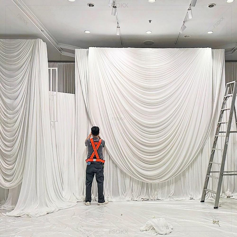 FSDKX Cheap White Ice Silk Clo - Home Decor Curtain avaliação e preço