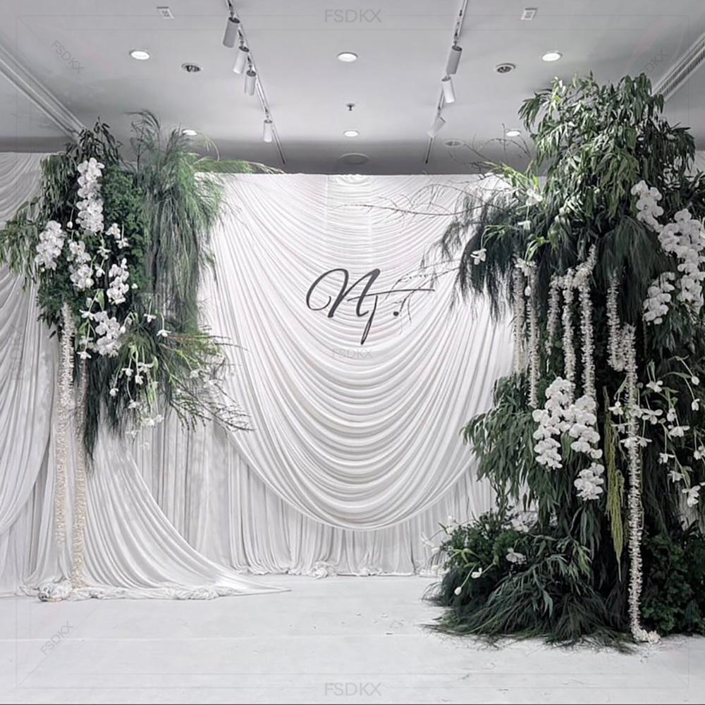 FSDKX Cheap White Ice Silk Clo - Home Decor Curtain avaliação e preço